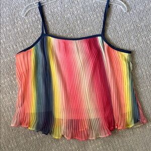 Colorful Pleated Top